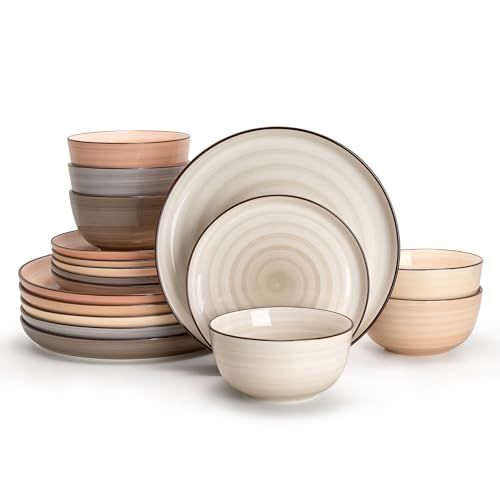 a stack of plates and bowls sitting next to each other