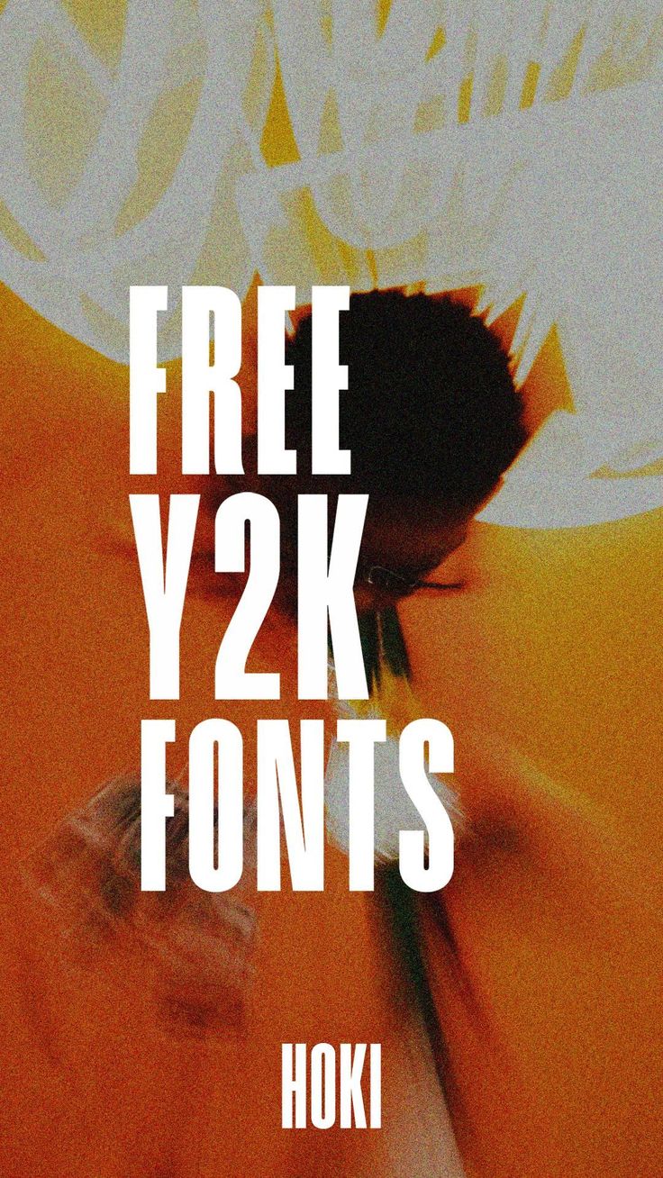 a blurry photo of a person sitting on a couch with the text free y2k fonts