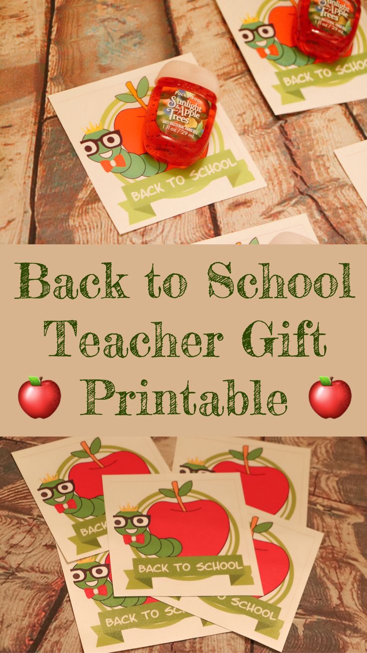 back to school teacher gift printables with apples