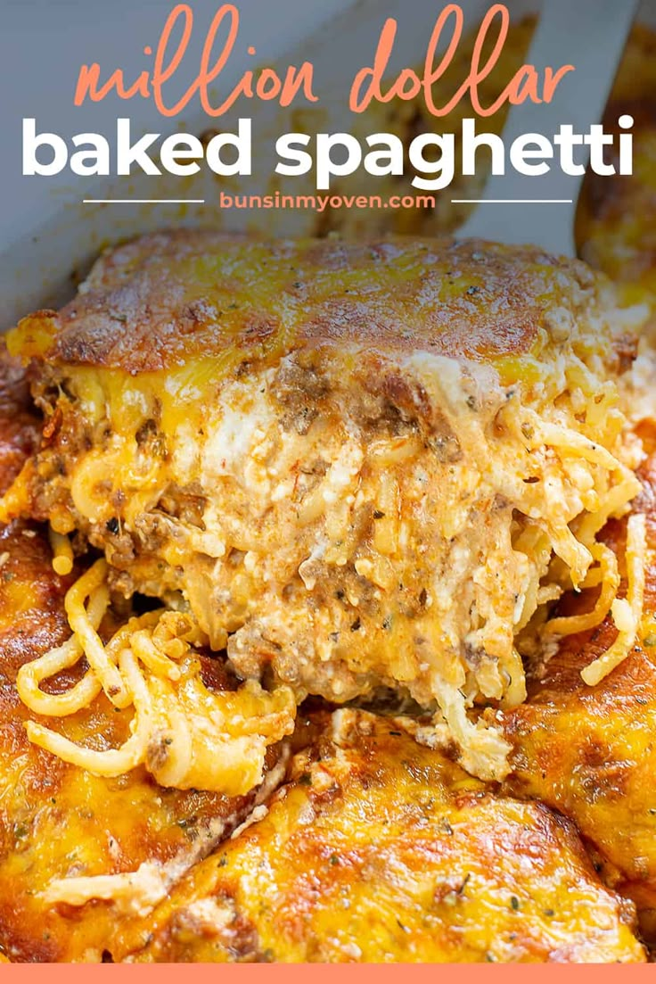 an image of baked spaghetti on a plate