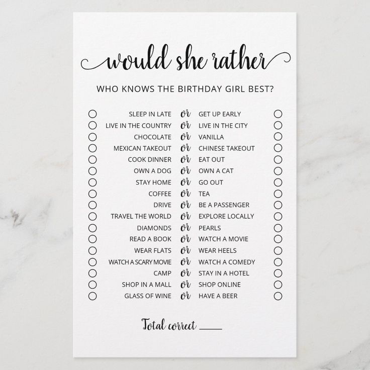 a white card with black writing that says would she rather be the best?