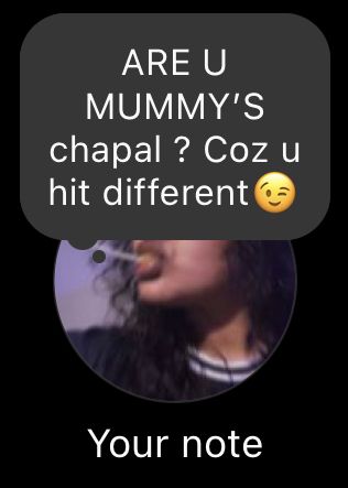 a text message that reads, are u mummy's chapa? coz u hit different people