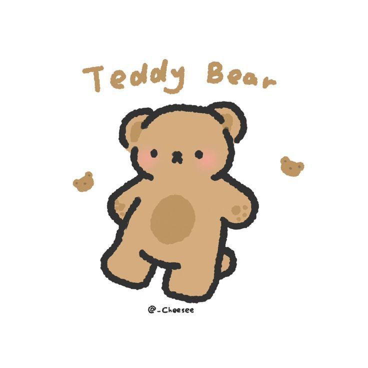 a teddy bear with the words teddy bear on it