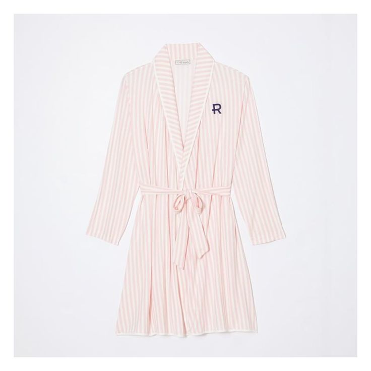 Cool and comfortable, in classic navy or a choice of fun chic prints, this 100% modal short robe is designed for warm weather and relaxing days. Generously sized, with a detachable tie and contrast piping, this lounge-ready design is finished with a embroidered monogram.  S/M, L/XL; See Product Information for Size Chart.  100% modal.  Machine wash, tumble dry.  Imported.  Monogramming is embroidered. Add your business or event logo by emailing us at WSIB2BGift@wsgc. Monogram Robes, Chic Prints, Event Logo, Embroidered Monogram, Pajama Robe, Contrast Piping, Relaxing Day, Monogram Gifts, Corporate Gifts