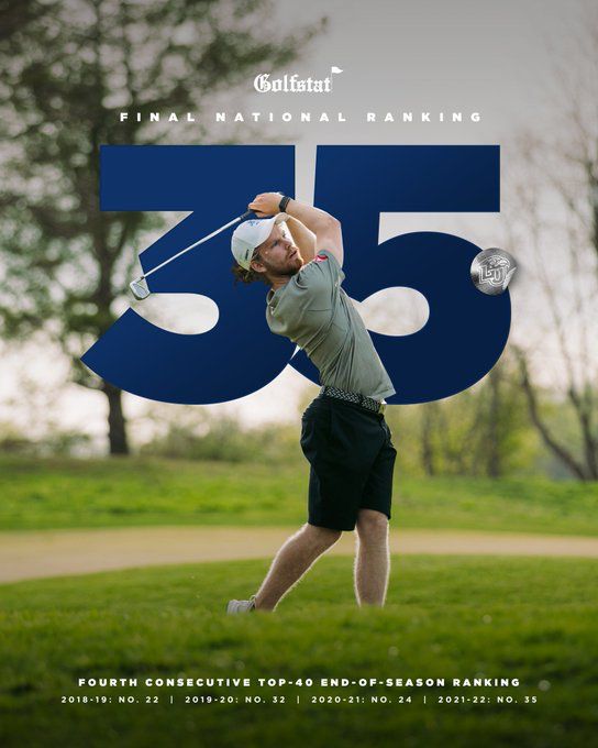 a man swinging a golf club in front of the number 55 on a green field