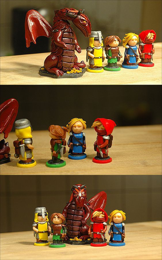 two pictures of legos with different characters on them, one is red and the other is yellow