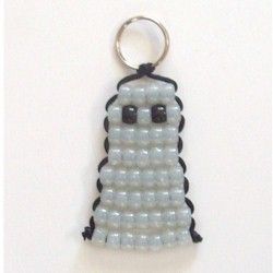 a keychain made out of plastic beads