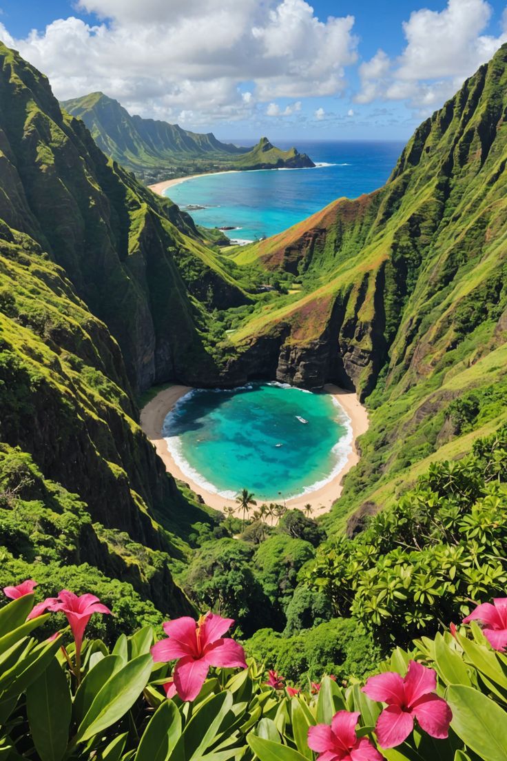 Unearthing Oahu&#8217;s Hidden Gems 🌺 Vacation Spots Aesthetic, Hawaii Tourist Attractions, Top Beaches In The World, Carribean Islands Aesthetic, Aesthetic Island Pictures, Most Beautiful Beaches In The World, Waikiki Beach Aesthetic, Pretty Places Nature, Beautiful Earth Pictures