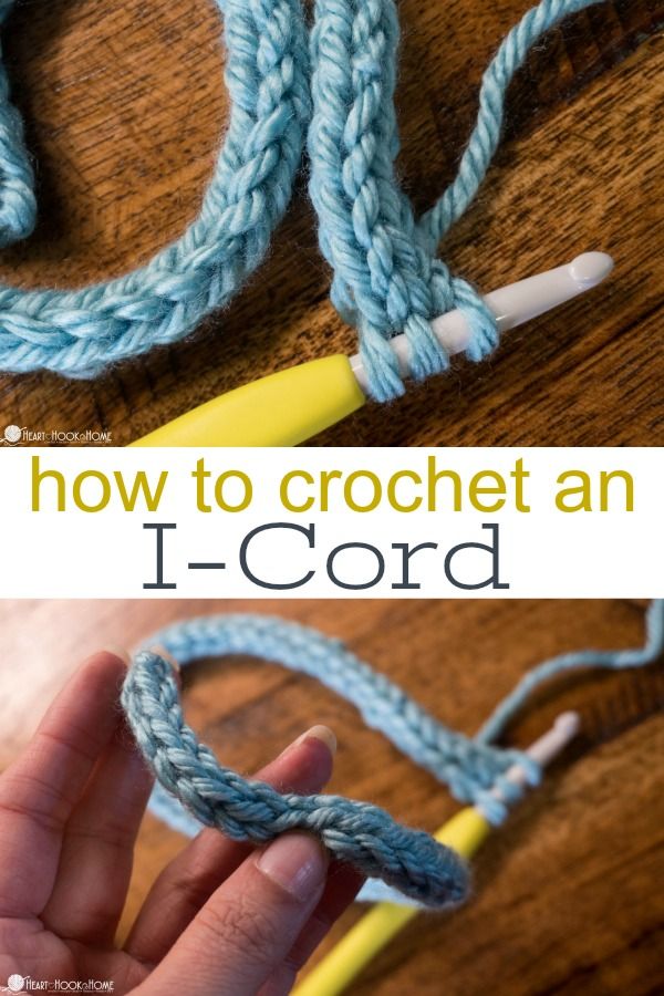 crochet an i - cord with the words how to crochet on it