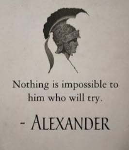 an old book with a quote on it that says nothing is impossible to him who will try