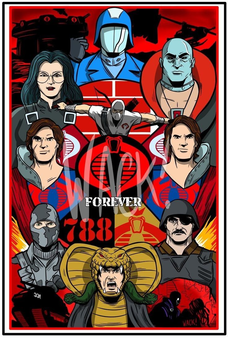 a poster with the characters from various movies