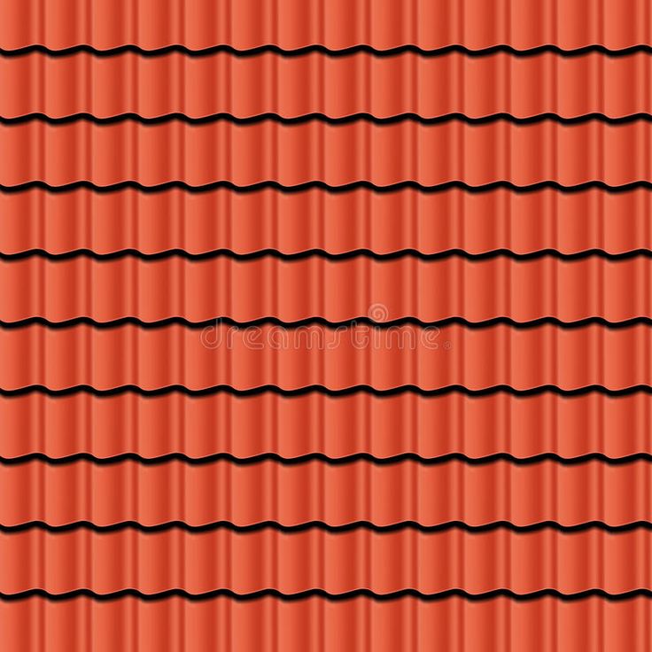 an orange roof with wavy lines