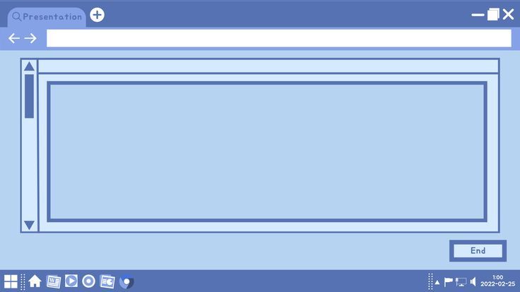 an image of a web page that is blue and has white lines on the screen