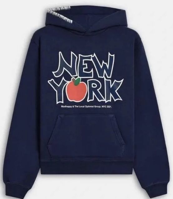 Mad Happy Hoodie, Mad Happy, New York Hoodie, Happy Hoodie, Crop Crewneck, Navy Crop Top, Fun Heels, Cropped Crewneck, French Terry Hoodie