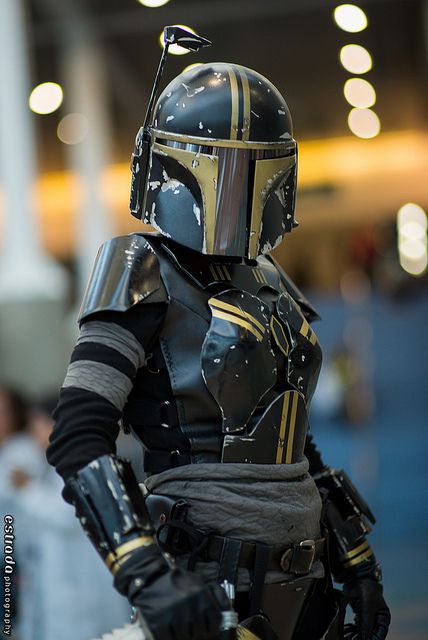 a star wars character dressed as boba fett