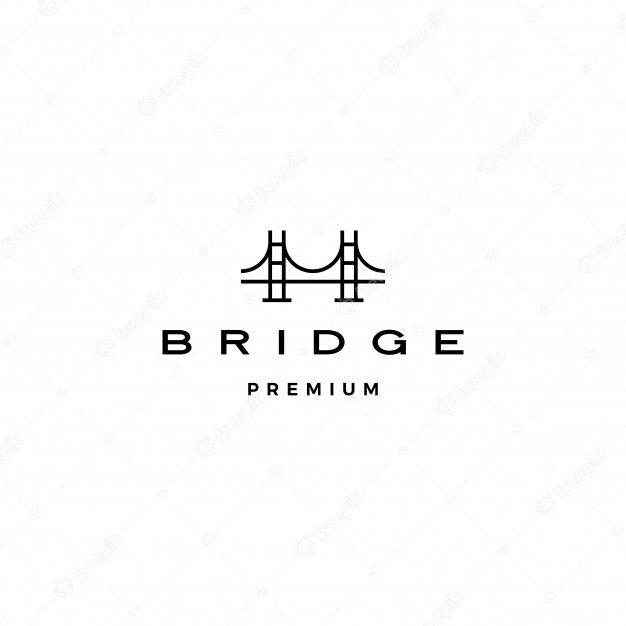 the bridge logo is designed in black and white, with an elegant font that reads bridge premium