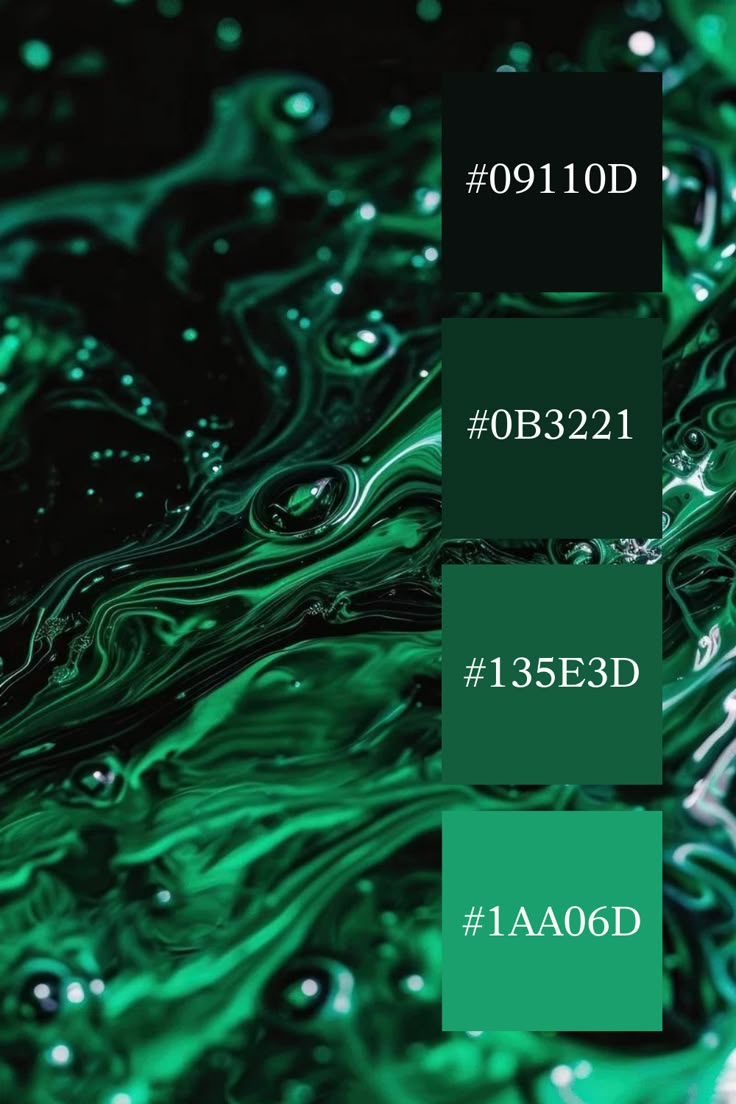 two green and black images with the same color