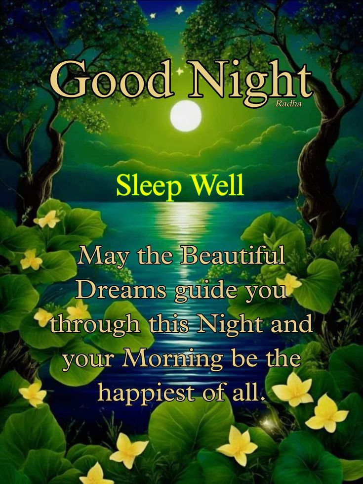 good night sleep well may the beautiful dreams guide you through this night and your morning be the happiest of all