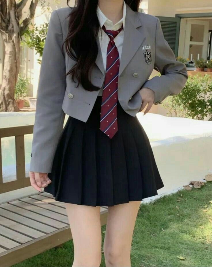 Love Korean Uniform School, Korean School Outfits, High School Dresses, High School Uniform, Japanese Uniform, Korean School, School Uniform Fashion, School Uniform Outfits, Uniform Outfits