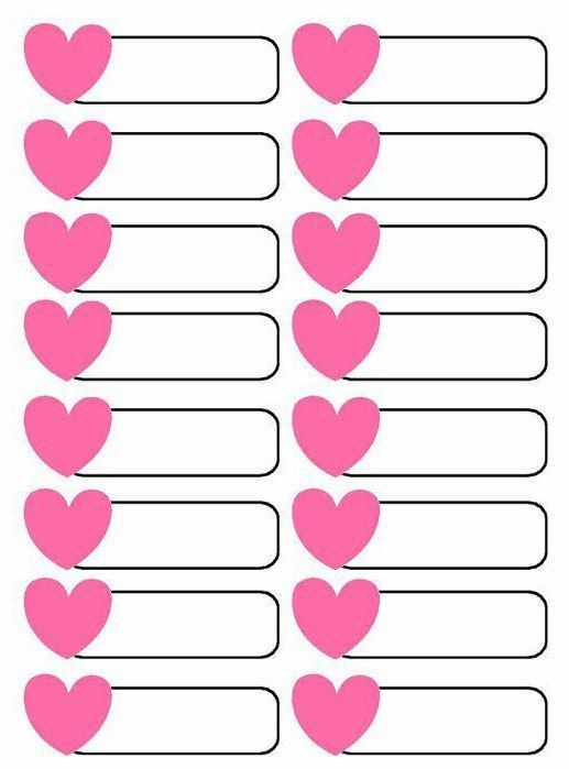 pink hearts are lined up on a white background