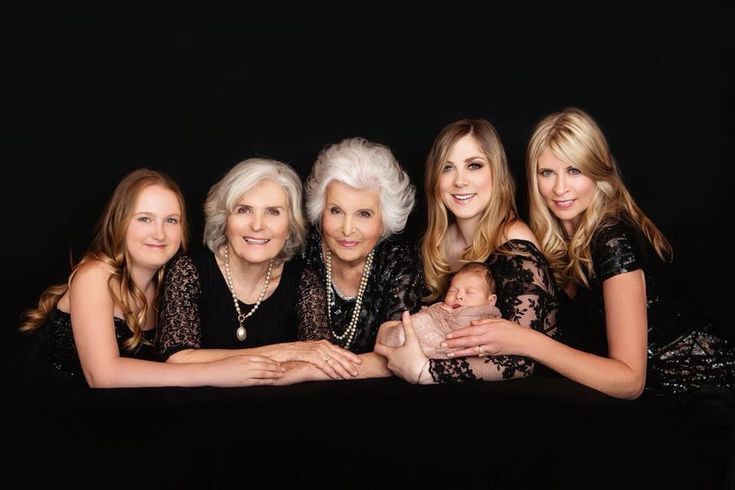 an older woman and her four younger women