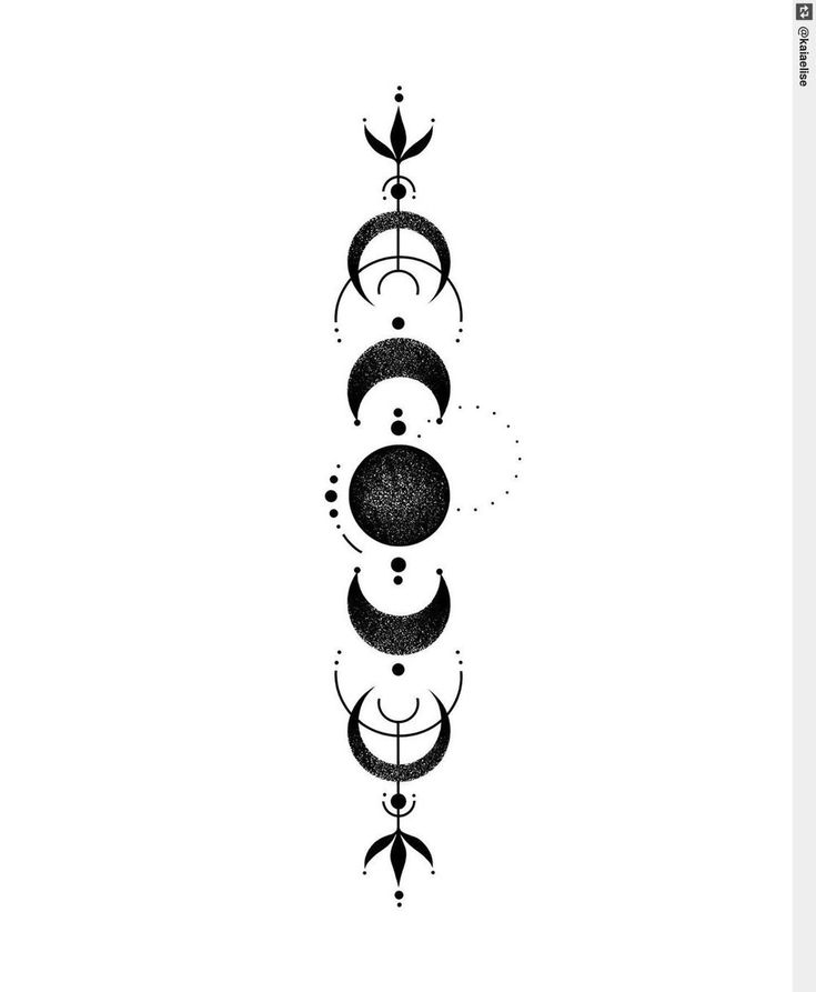 an abstract tattoo design on the back of a woman's neck and arm, with circles