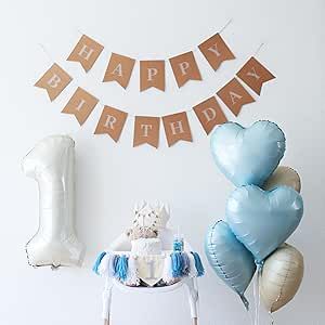 a birthday party with balloons and decorations