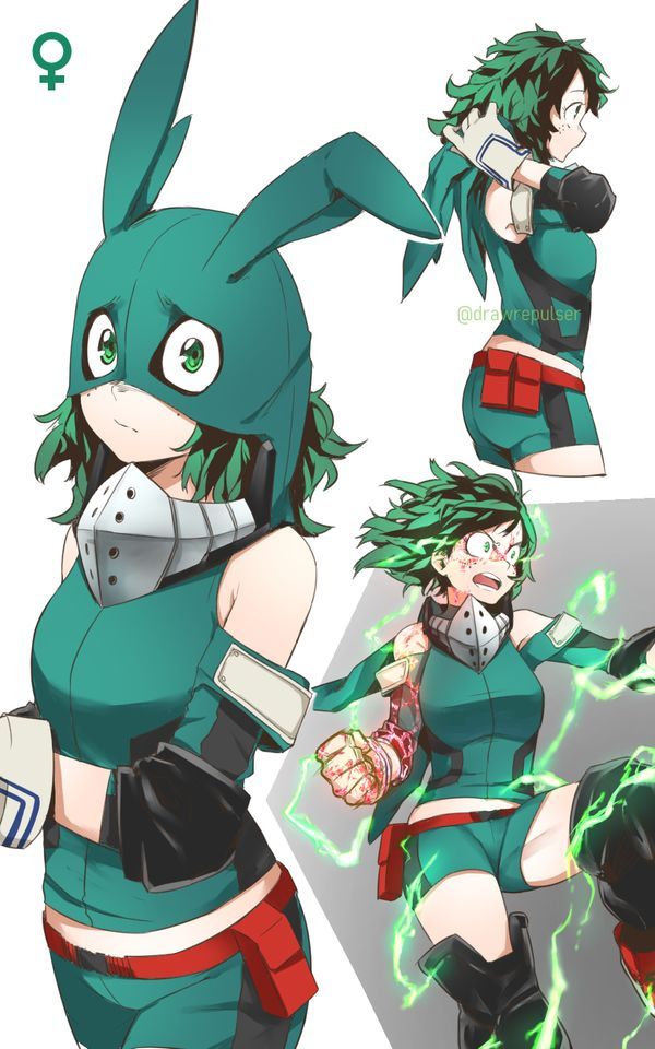 [13+] Fanart Female Deku