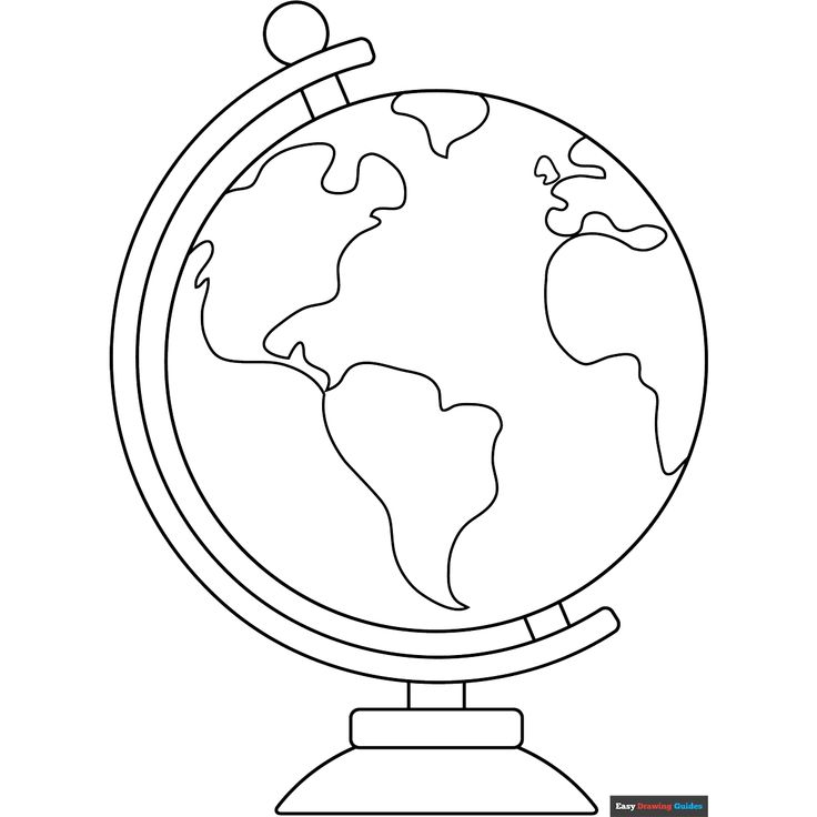 Free Easy Globe Coloring Page for Kids Social Studies Coloring Pages, Geography Coloring Pages, Brazil Activities, Globe Coloring Page, Globe Outline, Globe Picture, Globe Drawing, Globe Image, Paper Globe