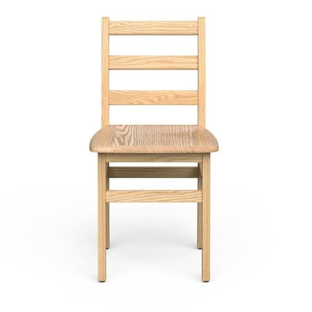 a wooden chair on a white background