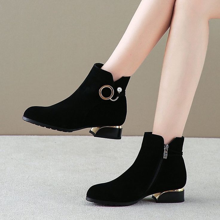 Category:Boots; Upper Materials:Faux Suede,Synthetics; Season:Spring,Fall,Winter; Heel Type:Low Heel; Gender:Women's; Toe Shape:Round Toe; Type:Booties Ankle Boots; Style:Basic; Heel Height(inch):<1; Occasion:Daily; Closure Type:Zipper; Pattern:Solid Color,Solid Colored; Shipping Weight:0.7; Listing Date:07/19/2021; 2024 Trends:Suede Shoes,Heel Boots; Foot Length:; Foot Width:; US Size:null; UK Size:14.5; EU Size:50 Suede Shoes Women, Cheap Ankle Boots, Womens Suede Boots, Goth Boots, Female Shoes, Winter Ankle Boots, Low Heel Shoes, Suede Block Heels, Block Heel Boots