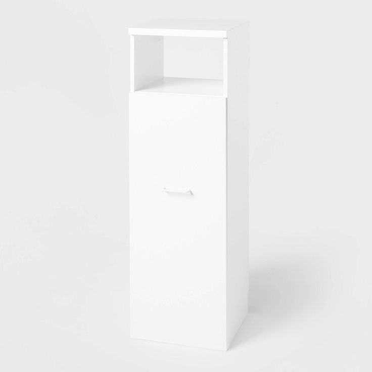 an empty white cabinet on a white background