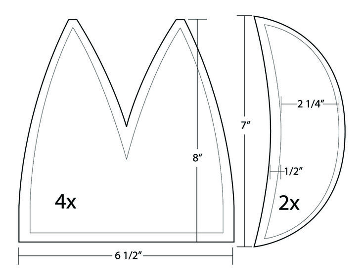 the front and back sides of a boat with measurements