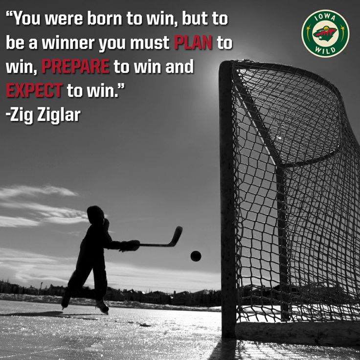 an image of a man playing hockey with the quote to play the game is good