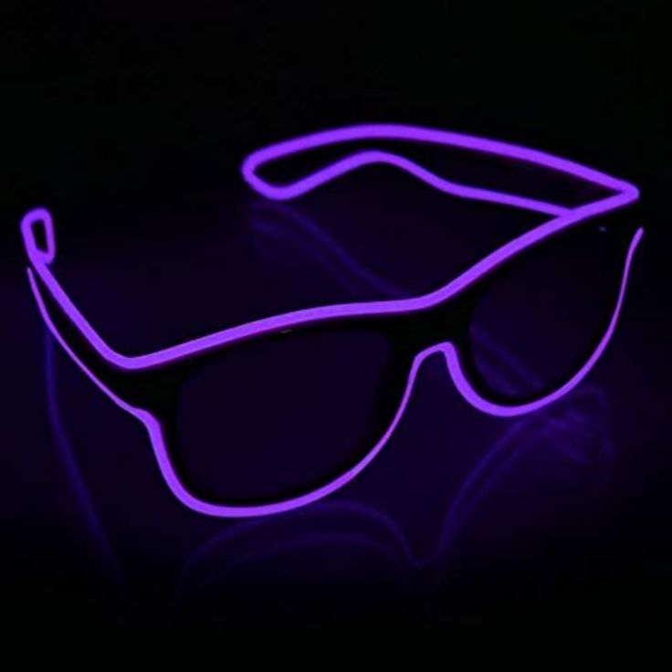 neon glasses are glowing in the dark, and it looks like they're going to be