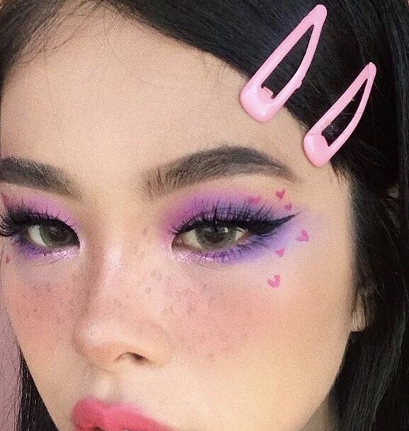 Purple And Pink Makeup, Drag Make-up, Indie Makeup, Kawaii Makeup, Purple Makeup, Simple Makeup Looks, Makijaż Smokey Eye, Edgy Makeup, Makeup Eye Looks