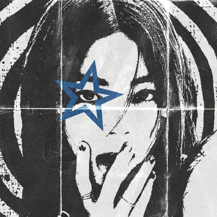 an image of a woman holding her hand to her face with the star of david