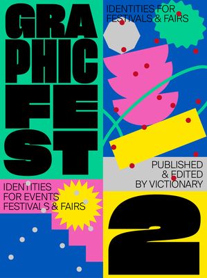 a poster with the words graphic design festival on it's front and back cover