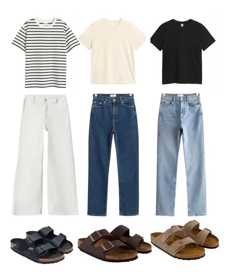 Mix & Match: 9 Items 18 Ways - With Miss Scarlett Minimal Classic Outfit, Minimalist Wardrobe Capsule, Jeans Outfit For Work, Spring Styling, Neutral T Shirts, Packing Lists, Unique Outfit, Women's Outfits By Occasions, Business Casual Outfits For Women