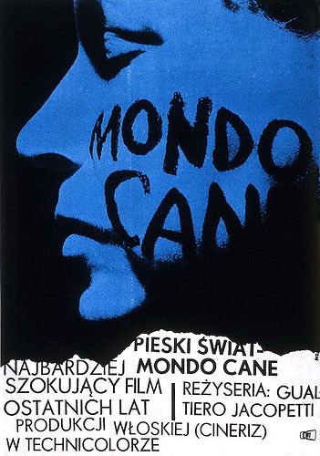 a black and white poster with the words mondo can written on it's face