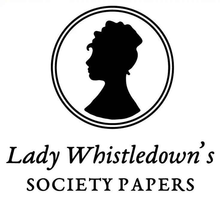 lady whistledown's society papers logo with the word lady whistles society on it