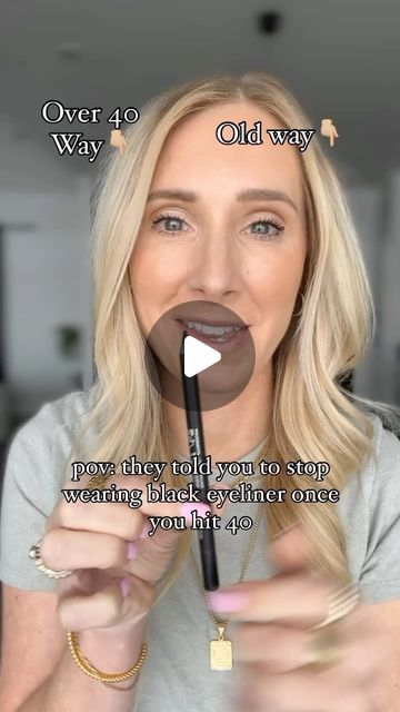 Eyeliner For Heavy Lidded Eyes, How To Apply Eyeliner Over 40, Black Vs Brown Eyeliner, Eyeliner For Women In Their 40s, Brown Vs Black Eyeliner, Simple Makeup Over 40, Eye Makeup After 40, How To Wear Eyeliner In Your 40's, Eye Makeup For Maturing Skin