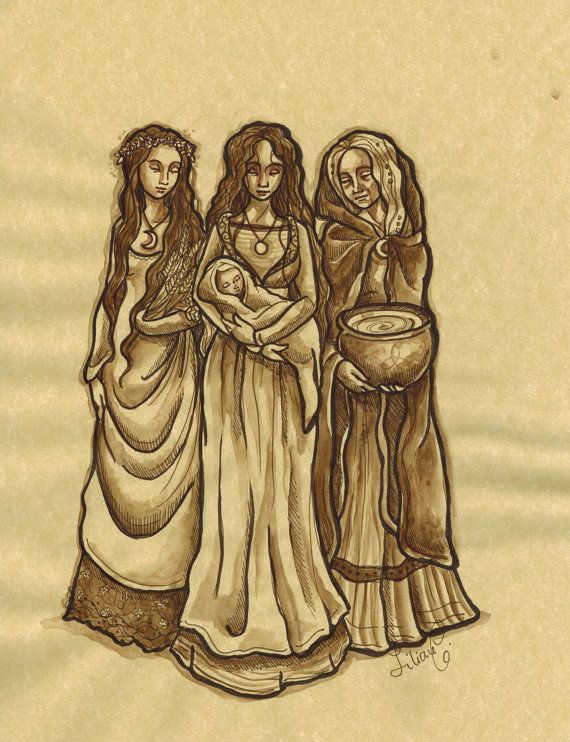 three women standing next to each other in dresses