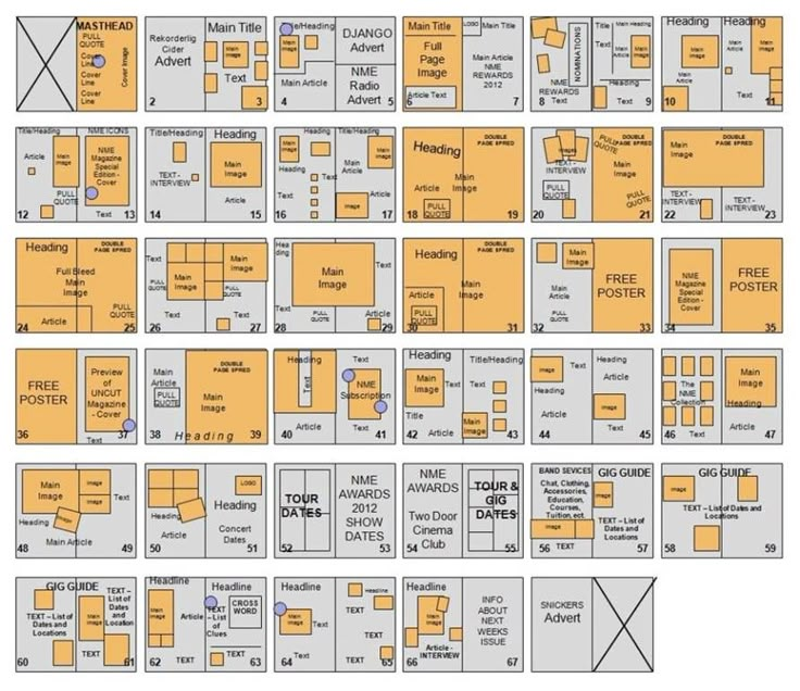 the floor plan for an office building with several different layouts and sections, all in yellow