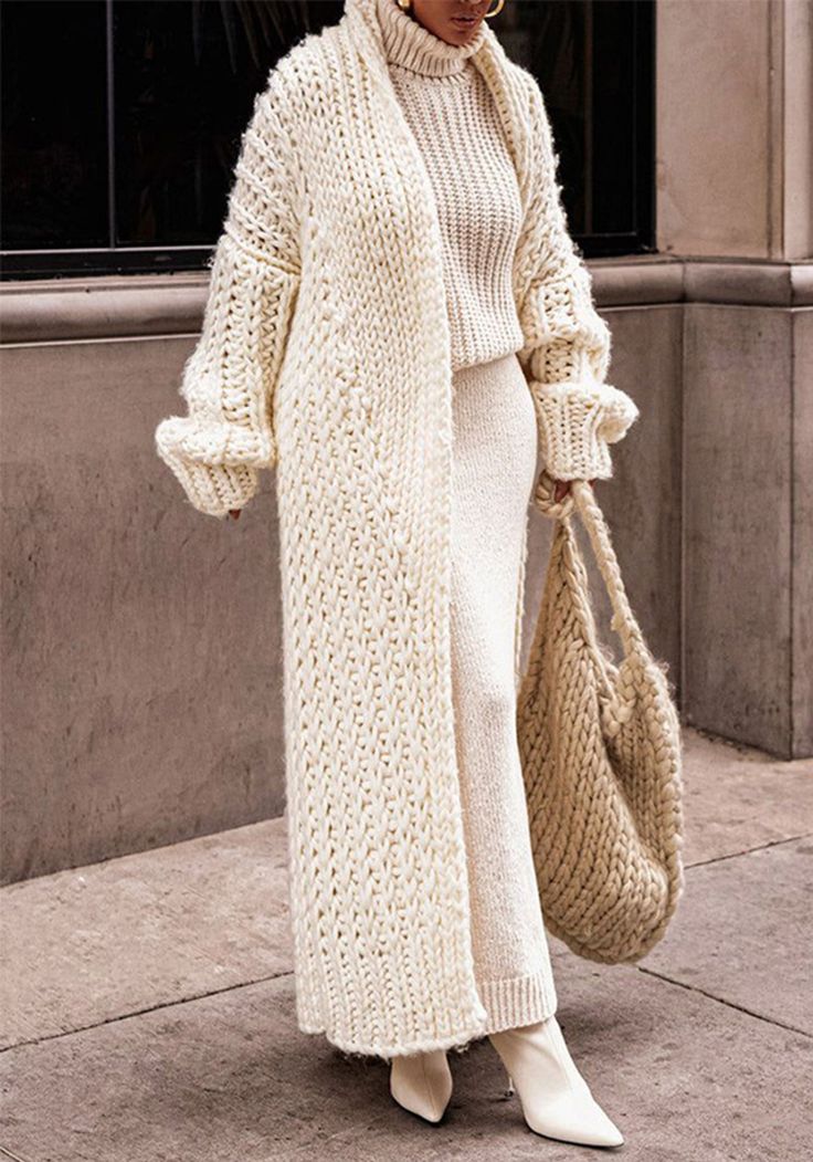 Traveling Outfits, Crop Top Suit, Loose Knit Cardigan, Woven Cardigan, Maxi Cardigan, Gilet Long, Chunky Knit Cardigan, Cardigan Long, Crop Top Sweater