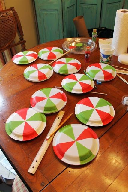 several plates are arranged on a table with utensils