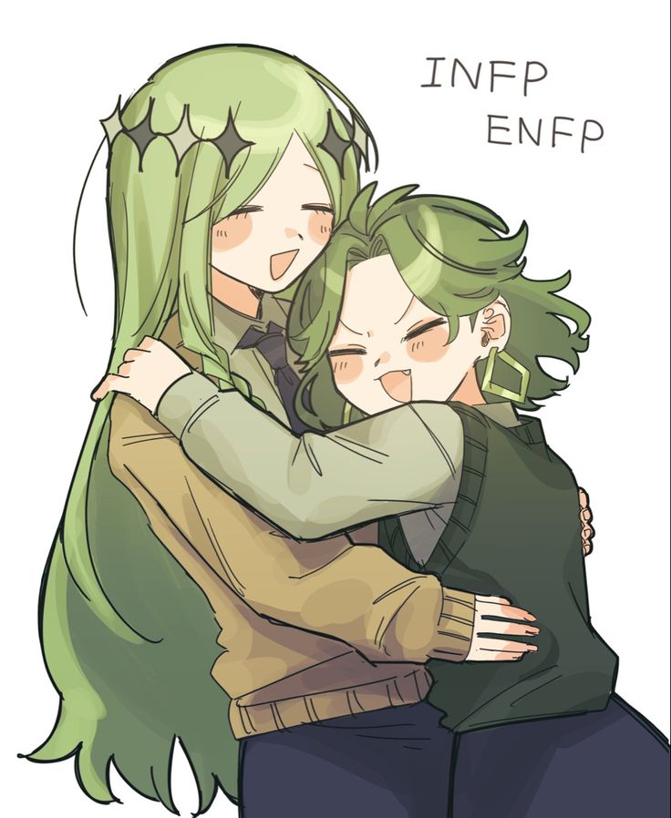 Infp X Enfp Matching Pfp, Infp Enfp Fanart, Infp X Enfp Fanart, Enfp Infp Relationship, Infp X Enfp Fanart Ship, Infp Enfp Relationships, Enfp X Infj, Infp X Infj, Enfp Fanart