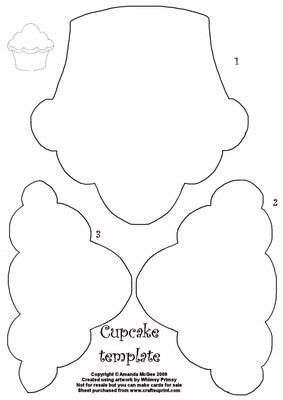 the cupcake template is cut out and ready to be used