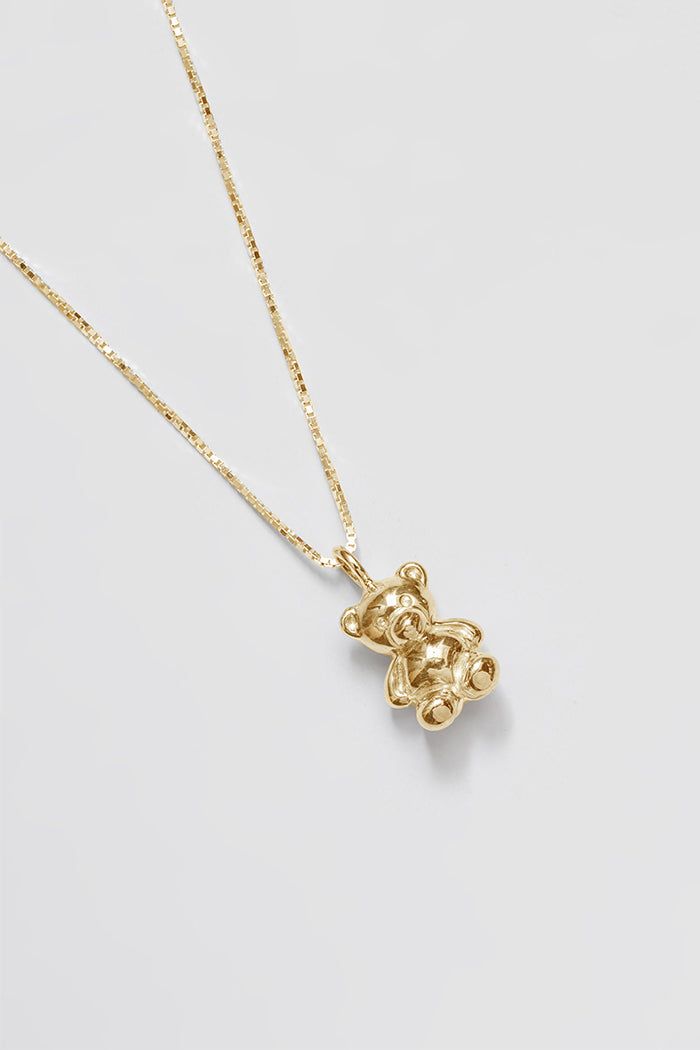 Wolf Circus Teddy bear charm necklace gold rope chain | Pipe and Row Gold Rope Chain Necklace As A Gift, Gold Rope Chain Jewelry As A Gift, 14k Gold Rope Chain Jewelry As Gift, Gold Pendant Chain Necklace With Rope Chain, Gold Rope Chain Necklace In 14k Gold, 14k Gold Rope Chain Necklace Gift, 14k Gold Rope Chain Jewelry For Gift, Gold Necklace With Rope Chain And Pendant, Gold Sterling Silver Jewelry With Rope Chain