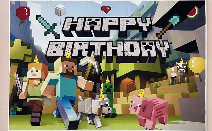 an image of a minecraft game with people and animals in front of the camera